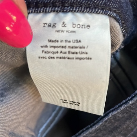 Rag and Bone Cate Dark wash skinny jeans with stretch . - Picture 5 of 10
